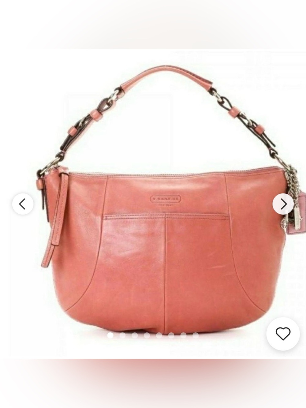 Coach vintage pink leather one shoulder handbag purse bag tote